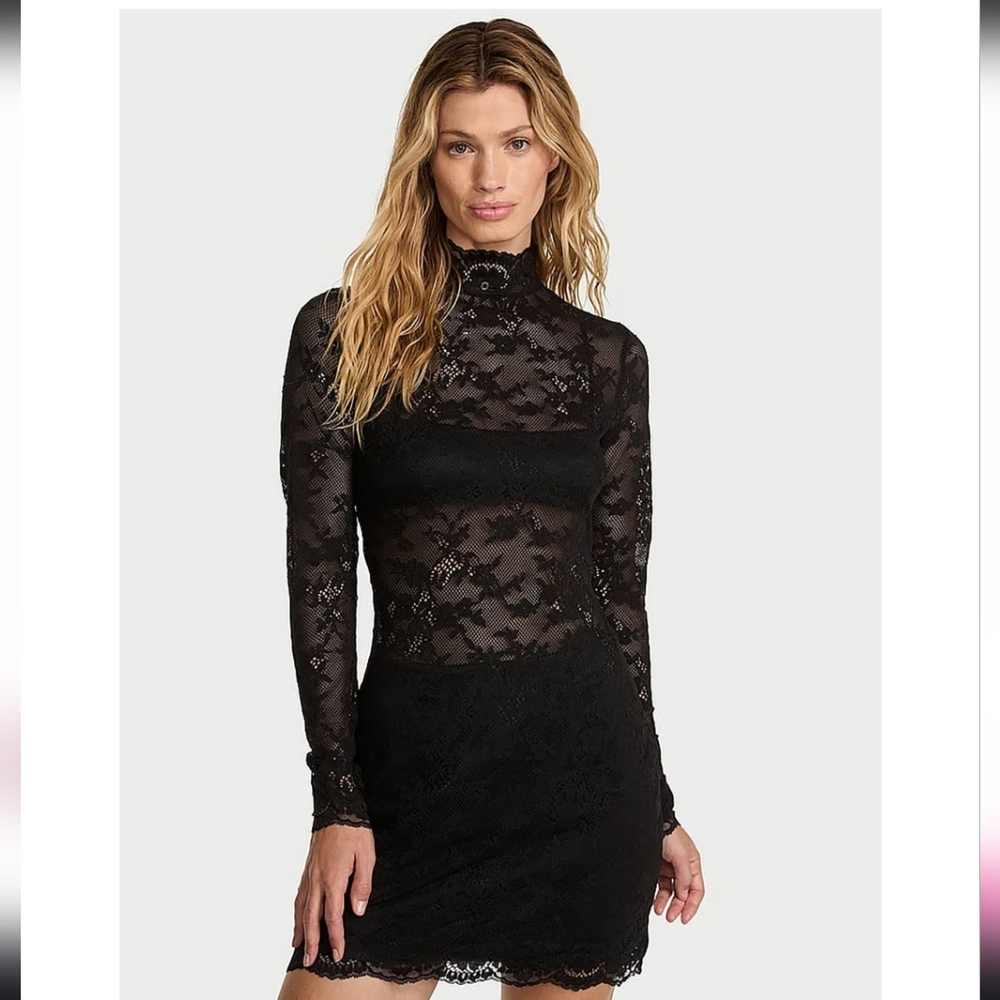 Victoria's Secret Black Dream Angels Dare to Dream Lace Nightdress (Small)